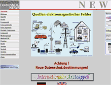Tablet Screenshot of elektrosmognews.de
